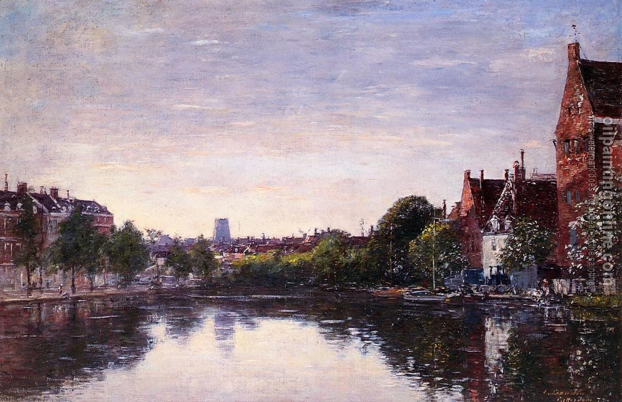 Boudin, Eugene - Rotterdam, a Corner of the Basin